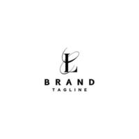 Classy Initial Letter EL Logo Design. Minimalist Design Letter L With Script Letter E That Surrounds It Towards The Top. vector