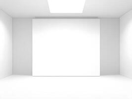 Interior of an empty white studio room. photo