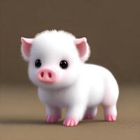 Cute tiny little pig cub , photo