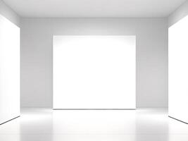 Interior of an empty white studio room. photo