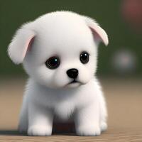 Cute tiny little puppy cub , photo