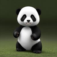 Cute tiny little panda cub , photo