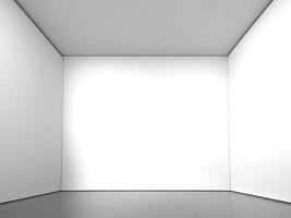 Interior of an empty white studio room. photo