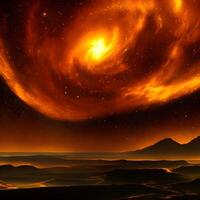 End of the World, Planet explosion. photo