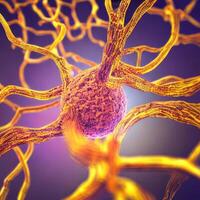 Neuron cell network model. photo