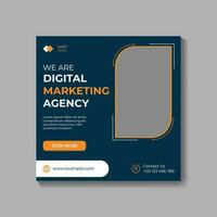 Social Media Digital Marketing Template Design vector