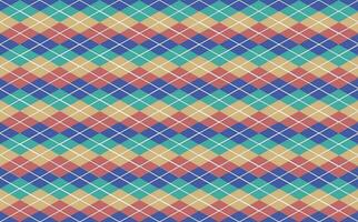 Vintage seamless argyle pattern. Colorful rhombus pattern consists of purple, green, red, and blue. Suitable for fabric, textile, wallpaper, and banner. vector