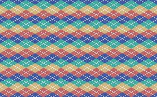 Vintage seamless argyle pattern. Colorful rhombus pattern consists of purple, green, red, and blue. Suitable for fabric, textile, wallpaper, and banner. vector