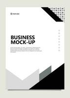 Monochrome business mock up template with pattern decoration. Black and white important company document cover. Suitable for annual report, certificate, business plan, company profile, and catalog. vector