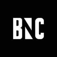 bnc inicial establecido vector logo. logo con negativo espacio. logo para compañía, personal, marca, oficina, negocio, y organización.