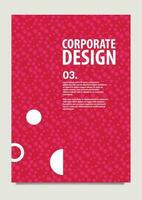 Abstract vector cover template using red color and halftone dots. Cover with pattern decoration. Suitable for annual report, magazine, catalog, template, company profile, book, and document.