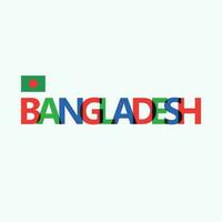 Bangladesh colorful typography with its national flag. Asian nation typography. vector