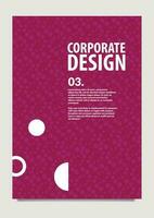 Abstract vector cover template using burgundy color and halftone dots. Cover with pattern decoration. Suitable for annual report, company profile, magazine, catalog, template, book, and document.