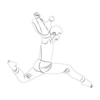 Man Pose Line art Vector Illustration