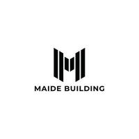 Abstract initial letter M or MM logo in black color isolated in white background. Abstract letter M logo design. Linear creative monochrome monogram symbol. Universal elegant vector icon.