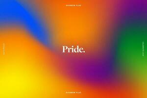 Pride Text on Rainbow Gradient background vector