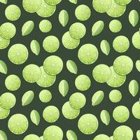 Seamless pattern with lime slices. Fresh summer texture. Great for fabric, textile, wallpaper, paper, etc vector