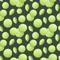 Seamless pattern with lime slices. Fresh summer texture. Great for fabric, textile, wallpaper, paper, etc vector