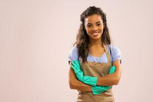 Portrait of a professional maid photo