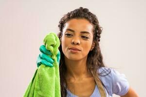 Portrait of a professional maid photo