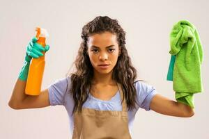 Portrait of a professional maid photo