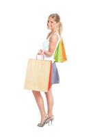 A woman with shopping bags photo