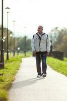 A senior man in the park photo