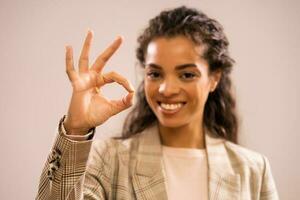 Portrait of a confident businesswoman photo