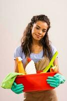 Portrait of a professional maid photo