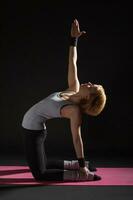 A woman doing exercises photo