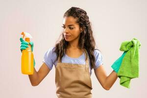 Portrait of a professional maid photo