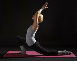 A woman doing exercises photo