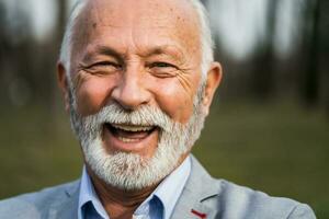 Portrait of a senior businessman, close-up photo