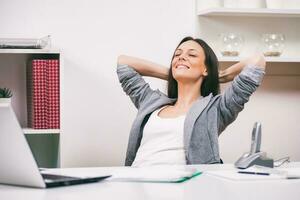 A woman in her office photo