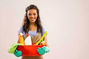 Portrait of a professional maid photo