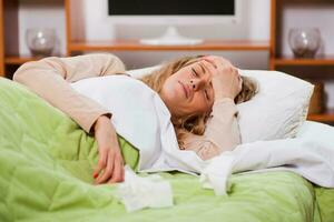 A woman in her bedroom photo