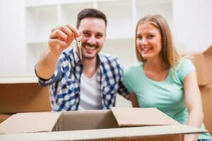 A couple who moved into a new house photo