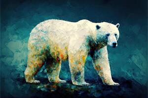 mundo polar oso día ilustración generativo ai foto