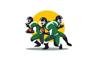 People playing american football icon illustration photo