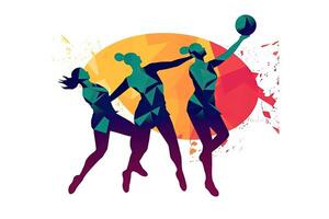 People playing volleyball icon illustration photo