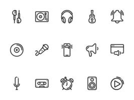 Simple vector icon on a theme sound reproduction