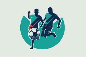 People playing soccer icon illustration photo