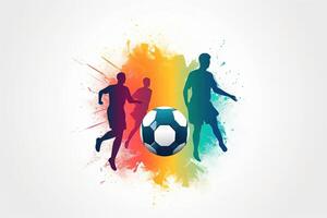 People playing soccer icon illustration photo