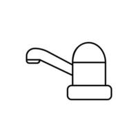 Faucet vector icon. mixer illustration sign. plumbing symbol or logo.