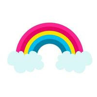 Rainbow icon vector. bow illustration sign. iris symbol or logo. vector