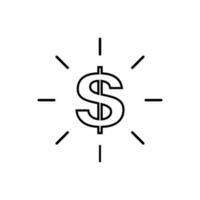 Money icon vector. dollar illustration sign. Bank symbol or logo. vector