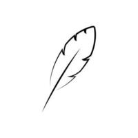 pluma icono vector. historia ilustración signo. escritor símbolo. antiguo bolígrafo logo. vector