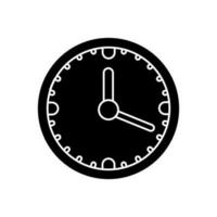 reloj vector icono, hora ilustración signo. alarma símbolo o logo.