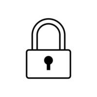 Lock icon vector. Closed illustration sign. Padlock padlock. vector