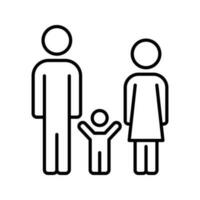 familia icono vector. relación ilustración signo. personas símbolo o logo. vector